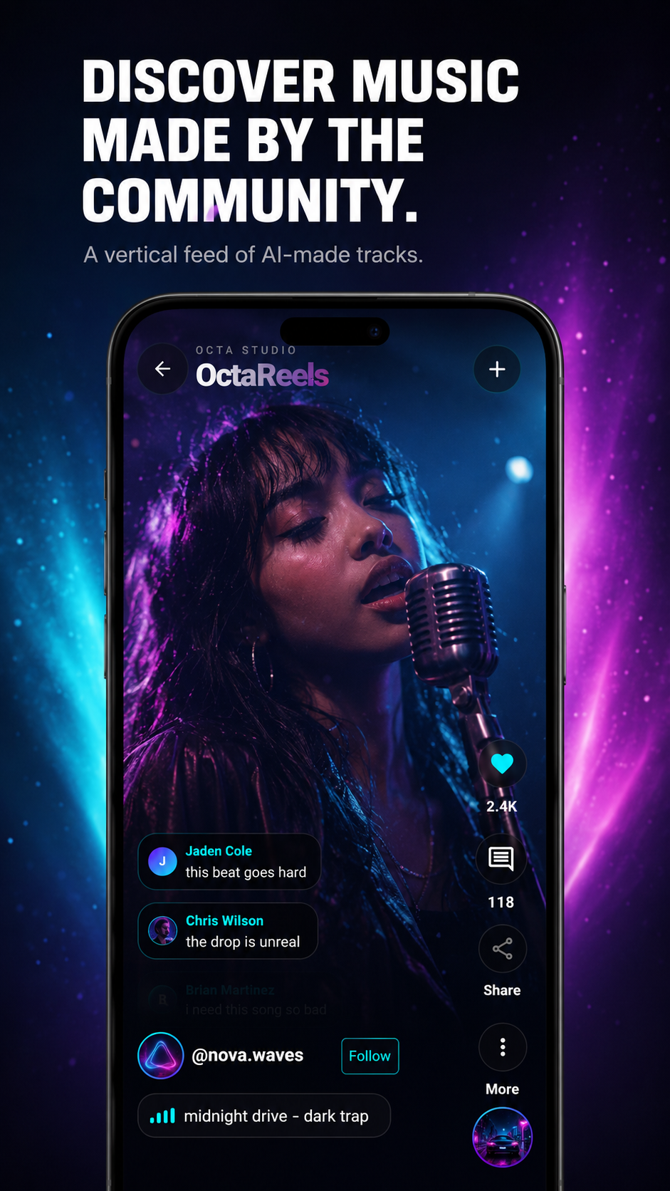 Octa app — community feed